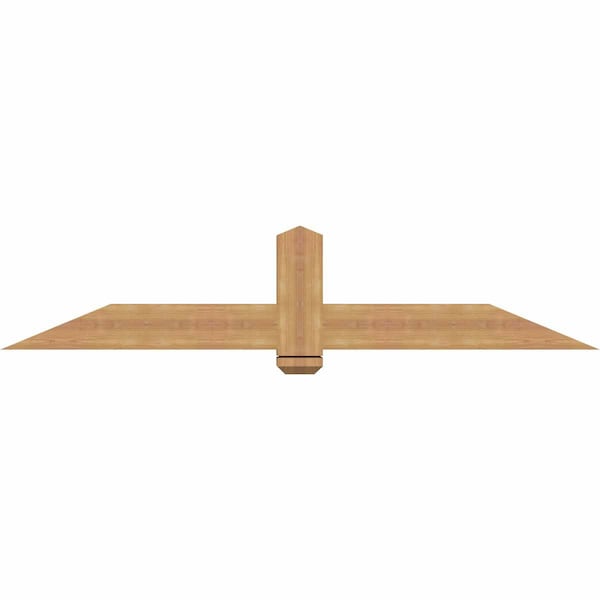 Ekena Millwork Eugene Smooth Timber Gable Bracket, Western Red Cedar, 72"W x 15"H x 5 1/2"D x 5 1/2"F, 5/12 Pitch GBW072X15X0606EUG00SWR - main